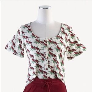 Kate Quinn cardinal henley tee